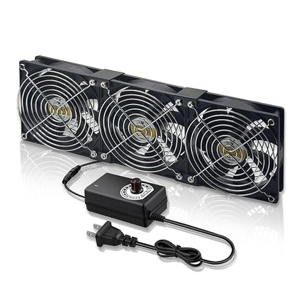 12025 Computer Fan 3 x 120 mm Small Brushless Axial Big Airflow Cooling Fan by Unknown