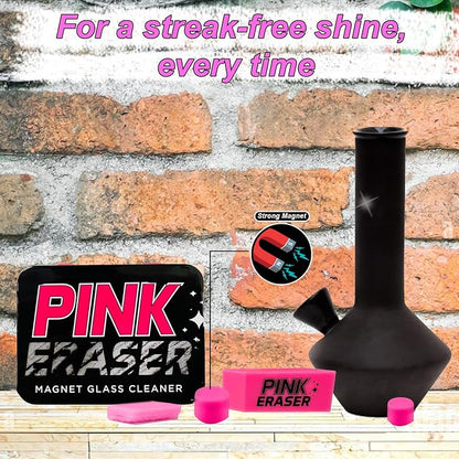 Pink Formula Pink Eraser Magnetic Glass Scrubber – 2 Sizes of Scrub Heads - Image 5