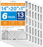 LotFancy 14x20x1 Air Filter MERV 13 6-Pack, Electrostatic Pleated HVAC Furnace by LotFancy