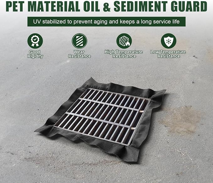2 Pack PET Storm Drain Filter-47.2x47.2x23.6in Oil & Sediment Guard - Image 3