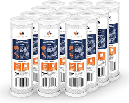 Aquaboon 5 Micron 10 x 2.5 Carbon Block Water Filter Cartridge CTO Whole House by Aquaboon
