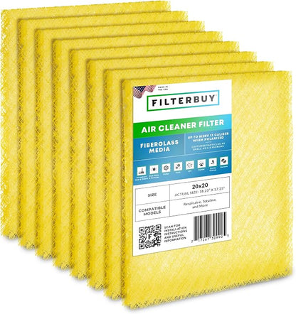 Filterbuy 20x20 Air Cleaner Filter Replacement Pads by Filterbuy
