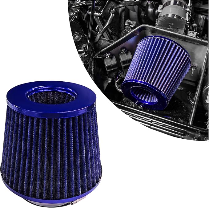 Sun Walker Clamp-on Air Intake Filter, 3/3.5/4 Inch High Flow Round Tapered Air by Unknown