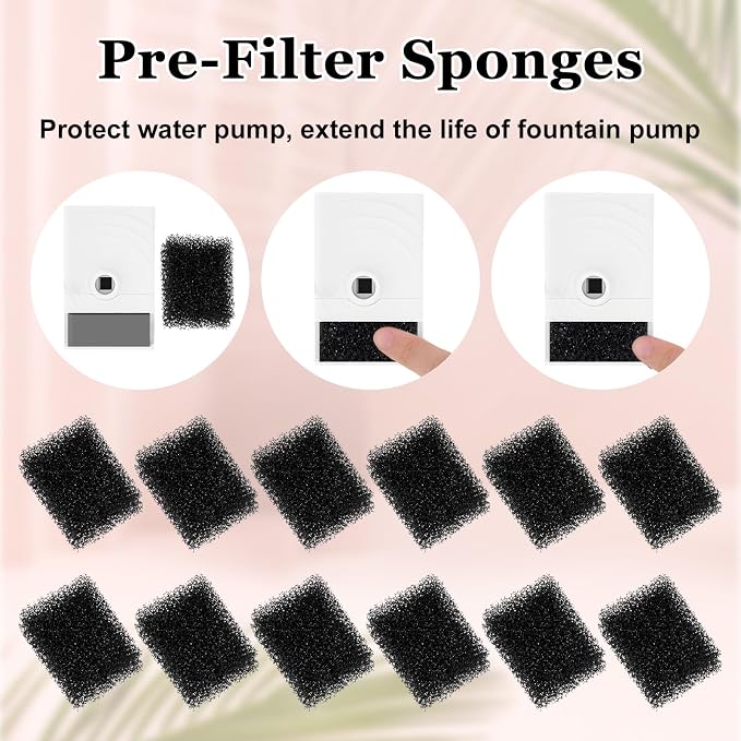 30 PCS Replaced Foam Filters, Pet Fountain Replacement Filters Cat Water - Image 5