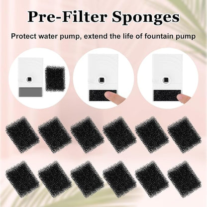 30 PCS Replaced Foam Filters, Pet Fountain Replacement Filters Cat Water - Image 5