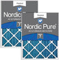 Nordic Pure 14x25x1 Pleated MERV 7 Air Filters 2 Pack by NordicPure
