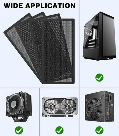 MoKo 140 x 280mm PC Case Magnetic Dust Mesh Filter, 0.5mm PVC Mesh Hole - Image 6