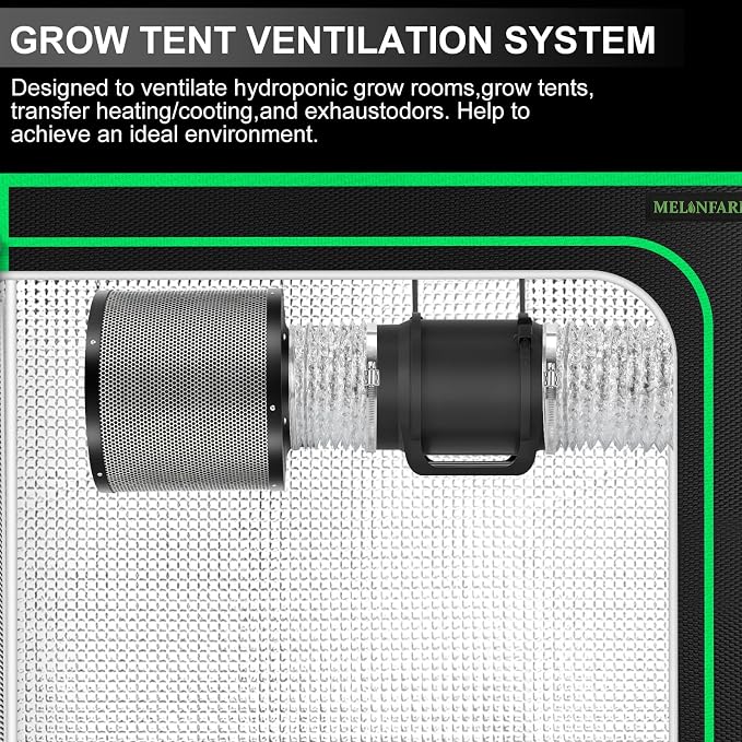 MELONFARM Air Filtration Kit, 8 Ft Ducting & Rubber Coupler, Air Cooling and - Image 9
