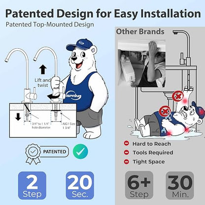 iSpring RCC7AK, NSF Certified, 75 GPD, Alkaline 6-Stage Reverse Osmosis System - Image 5