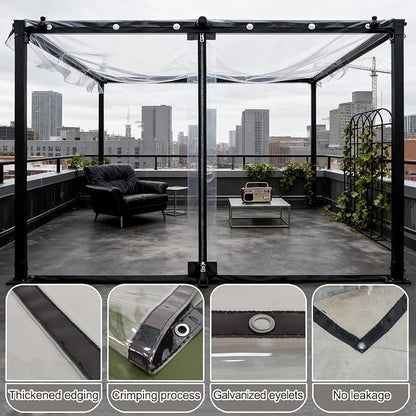 Curtain Patio Enclosure, Water Proof PVC Curtains - Image 5
