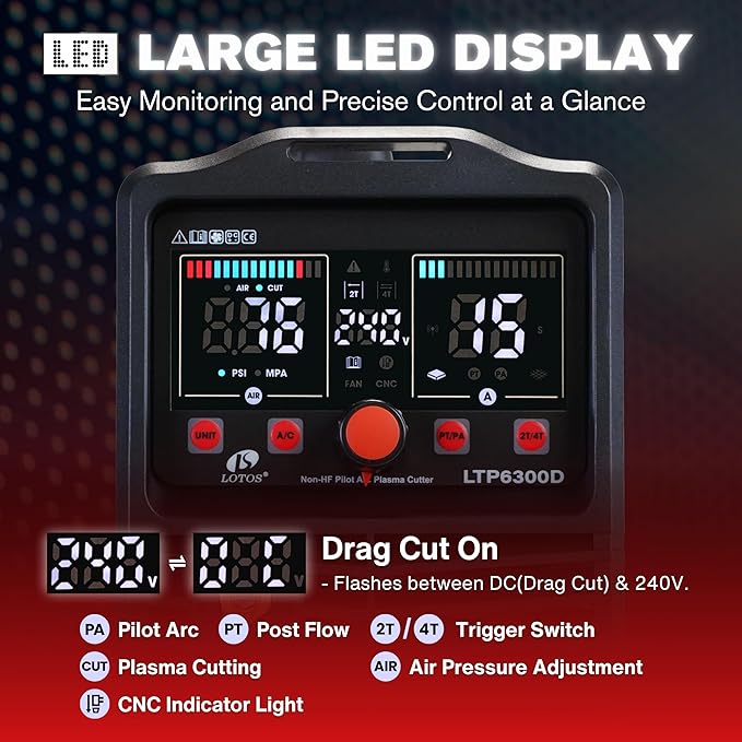 LTP6300D | 63A Non-Touch Pilot Arc Plasma Cutter, Drag-Cut Enabled, Non-HF - Image 3