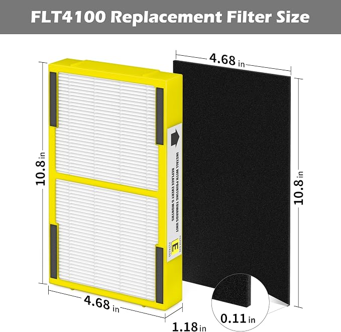 6 Pack FLT4100 HEPA Replacement Filter Size E Compatible - Image 5