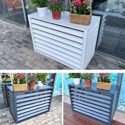 Split Air Conditioner Fence Privacy Screen 4 Panel, Aluminum Air Conditioner - Image 3