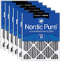 Nordic Pure 12x12x1 Furnace Air Filters MERV 12 Pleated Plus Carbon 6 Pack by NordicPure