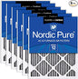 Nordic Pure 14x30x1 Furnace Air Filters MERV 12 Pleated Plus Carbon 6 Pack by NordicPure