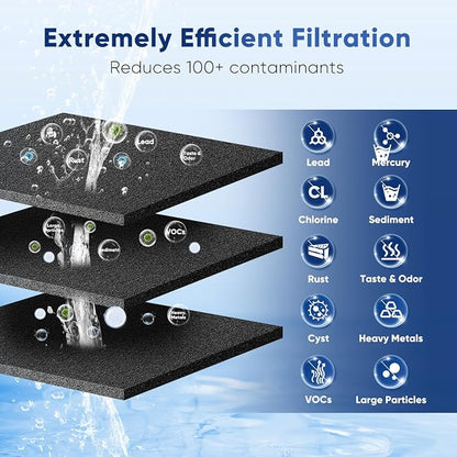 PUREPLUS 9000194412 NSF 53&42 Certified Refrigerator Water Filter Replacement - Image 5