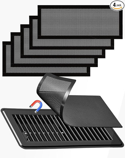 6-Pack Black Magnetic Vent Covers 5x13 Inch by Unknown