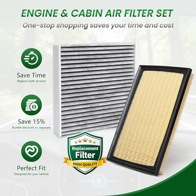 Engine & Cabin Air Filter Compatible - Image 3