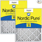 Nordic Pure 16x20x4 Pleated MERV 10 Air Filters 2 Pack by NordicPure