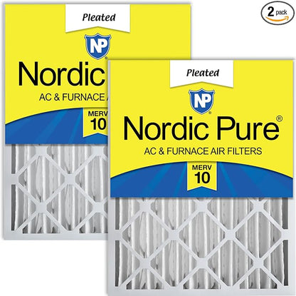 Nordic Pure 18x24x4 Pleated MERV 10 Air Filters 2 Pack by NordicPure