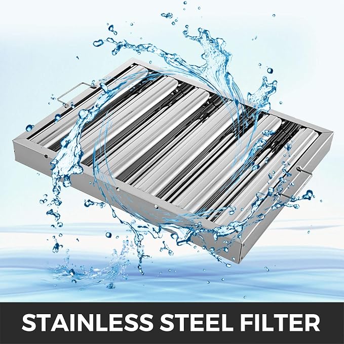 VBENLEM Pack of 6 Hood Filters 19.5W x 15.5H Inch, 430 Stainless Steel 5 - Image 3