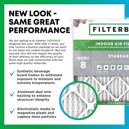 Filterbuy 19.88x21.5x1 Air Filter MERV 8 Essential Dust & Allergy Defense - Image 3