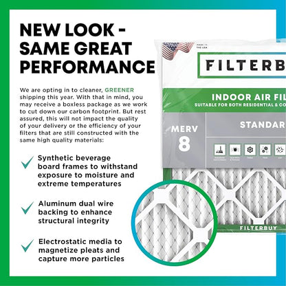 Filterbuy 20x21x1 Air Filter MERV 8 Essential Dust & Allergy Defense, - Image 3