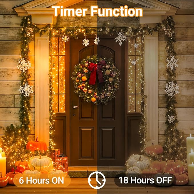 litogo 4 Pack Fairy Lights Battery Operated with Timer, 33FT 100LED Twinkle String Lights USB-C Powered 8 Modes Dimmable for Indoor Bedroom Centerpiece Wedding Classroom Dorm Christmas Decorations