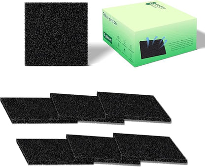 Polyurethane Activated Charcoal Filters -7 Pack 4.5 Inch Square Strong Odor by SPONDWILD