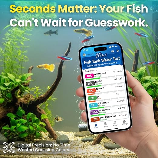 Digital Aquarium Water Test Kit, App-Enabled 10-in-1 Freshwater & Saltwater - Image 6