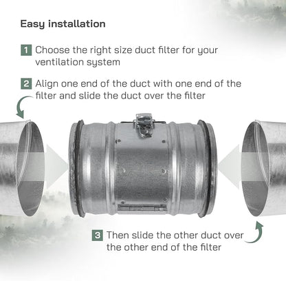 Vent Systems 4" Inch Inline Air Filter - Image 5