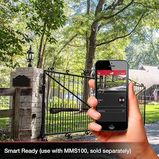 Mighty Mule MM572W HD Dual Arm Gate Openers 12 V Wireless AC/Battery Powered Automatic Gate Opener