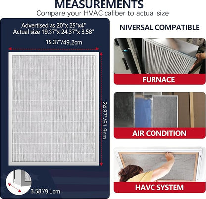 20x25x4 Washable Electrostatic Air Filter, MERV 8 Aluminum AC/HVAC Furnace - Image 6