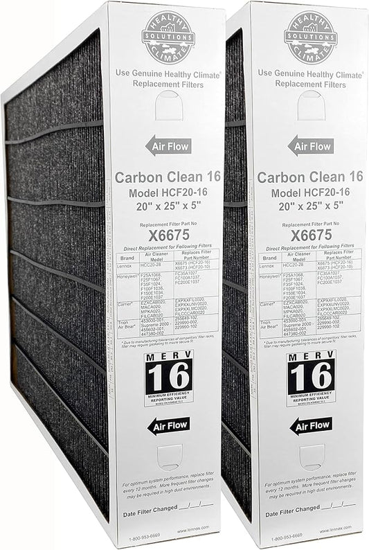 Lennox X6675 Carbon Clean 20 x 25 x 5 Inch MERV 16 Efficient Air Filter by Unknown