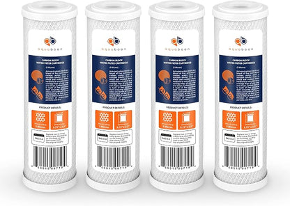 Aquaboon 5 Micron 10 x 2.5 Carbon Block Water Filter Cartridge CTO Whole House by Aquaboon