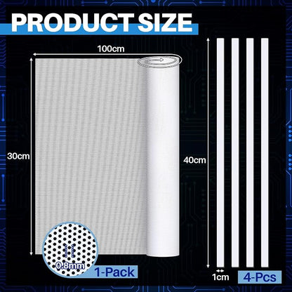 Woanger 2 Pcs 1000 x 300 mm DIY PC Case Dust Filter PC Fan Mesh Filter Air Vent - Image 2