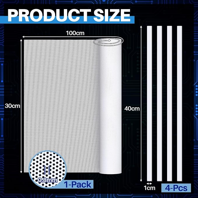Woanger 1 Pcs 1000 x 300 mm DIY PC Case Dust Filter PC Fan Mesh Filter Air Vent - Image 2
