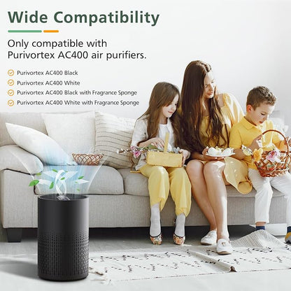2 Pack AC400 Air Purifi-ers Replacement Filt-er - Image 2