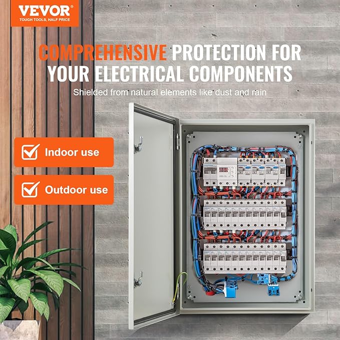 VEVOR Steel Electrical Box, Cold Rolled Steel Electrical Enclosure Box - Image 2