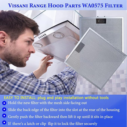2-Pack Upgraded WA0575 Range Hood Filters Replacement - Image 7