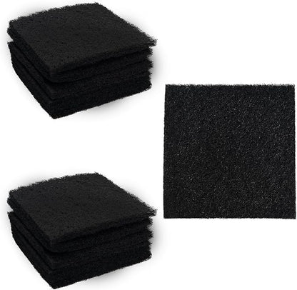 12PCS 5” Square Compost Bin Charcoal Filters, 0.4” Thick Activated Carbon by AUXBC