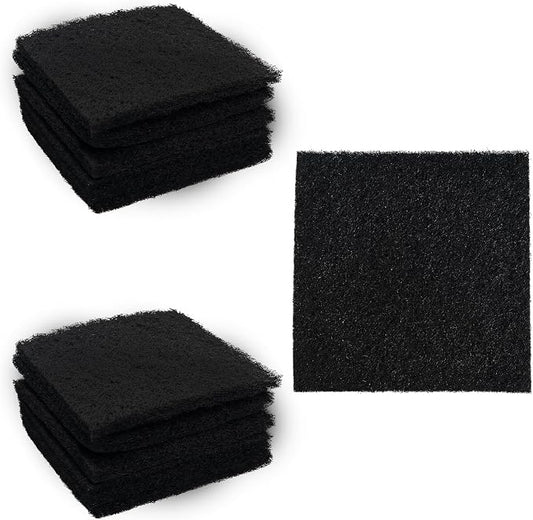12PCS 5” Square Compost Bin Charcoal Filters, 0.4” Thick Activated Carbon by AUXBC