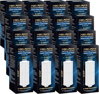 POOLPURE Pack of 16 5CH-352 Spa Filter Compatible by POOLPURE