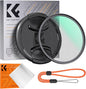 K&F CONCEPT 40.5mm Black Diffusion 1/4 Filter + Lens Cap, Mist Cinematic Effect by KFCONCEPT