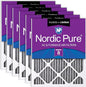 Nordic Pure 12x24x1 Furnace Air Filters MERV 8 Pleated Plus Carbon 6 Pack by NordicPure