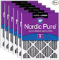 Nordic Pure 16x30x1 Furnace Air Filters MERV 8 Pleated Plus Carbon 6 Pack by NordicPure
