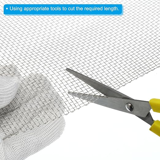 PATIKIL 40" L x 10" W Woven Wire Mesh, 6 Mesh 316L Stainless Steel Air Vent - Image 4