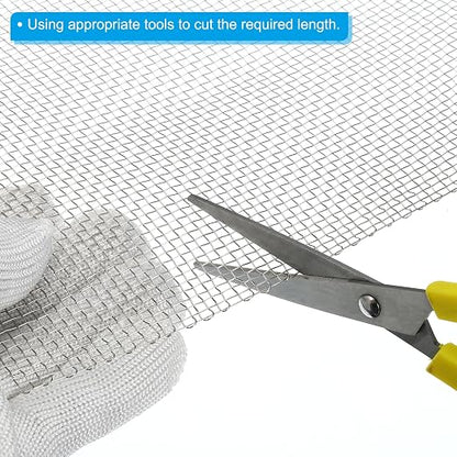 PATIKIL 40" L x 10" W Woven Wire Mesh, 6 Mesh 316L Stainless Steel Air Vent - Image 4