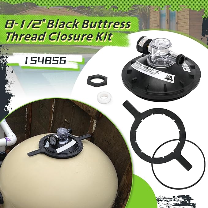 154856 8-1/2 inch Black Buttress Thread Closure Replacement Compatible - Image 6
