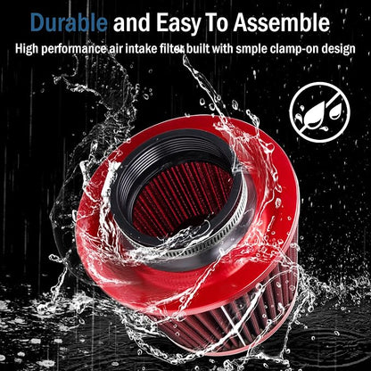 Universal Clamp-On Air Intake Filter, High Performance, Washable Filter - Image 6